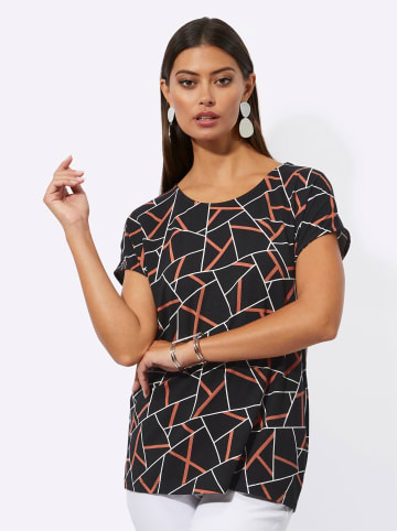creation L Druck-Shirt in schwarz-papaya