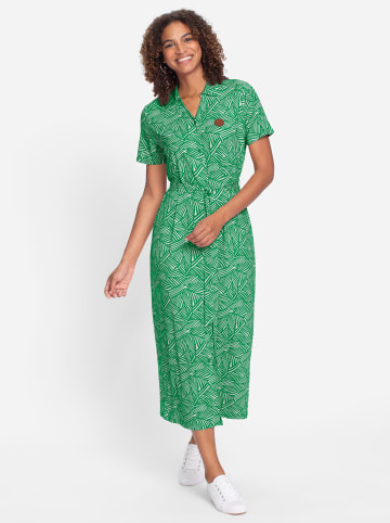 WITT WEIDEN Jerseykleid in grasgrün-weiß-bedruckt