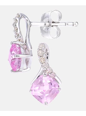 Diamant L'éternel Ohrringe aus 375 Weißgold mit 0.88 Karat Diamant mit Saphir