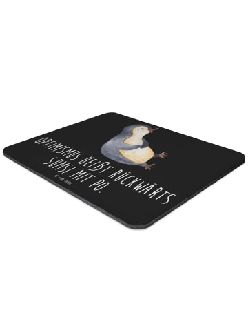 Mr. & Mrs. Panda Mouse Pad Pinguin Lachen mit Spruch in Schwarz