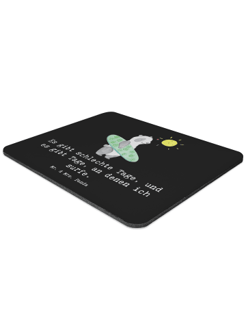 Mr. & Mrs. Panda Mouse Pad Panda Surfen mit Spruch in Schwarz