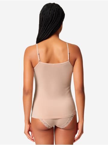 Skiny Spaghettitop Modal Lace in Beige