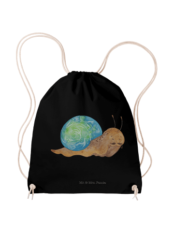 Mr. & Mrs. Panda Gym Rucksack Schnecke Sir ohne Spruch in Schwarz