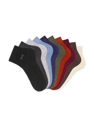 H.I.S Kurzsocken in marine, orange, khaki, beige, grau, braun, schwarz