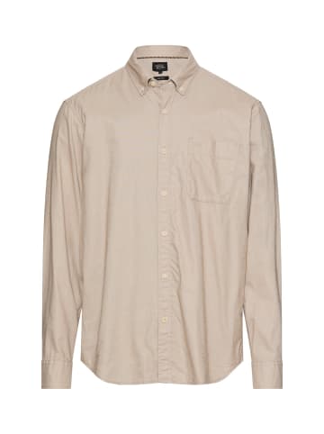 Camel Active Langarm Hemd aus Leinen-Baumwoll-Mix in Beige