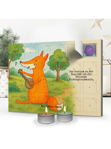 Mr. & Mrs. Panda Adventskalender Fuchs Gitarre Design mit Spruch in Weiß