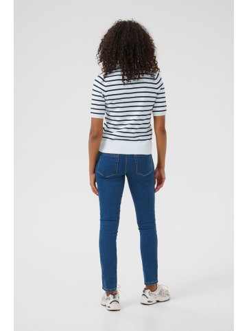 Kaffe Strickpullover KAlizza Regular fit in Chalk/Midnight Marine Stripe