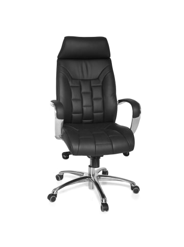 KADIMA DESIGN Bürostuhl Echtleder bis 120kg Schreibtischstuhl Wippfunktion