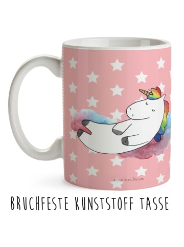 Mr. & Mrs. Panda Kaffeetasse Einhorn Wolke 7 ohne Spruch in Rot Pastell