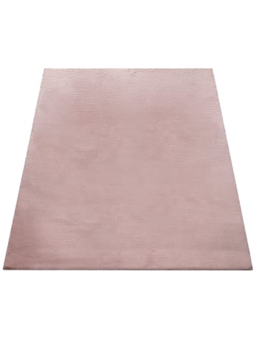 KADIMA DESIGN Hochflor Teppich Unifarben schmutzabweisend in Pink