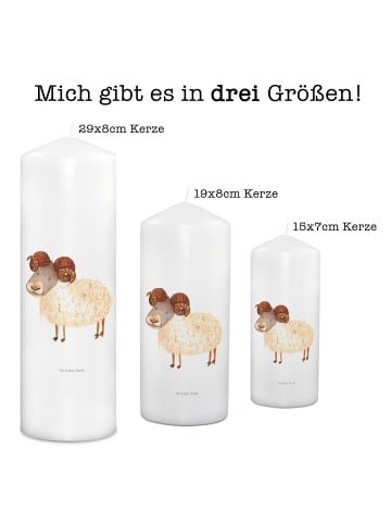 Mr. & Mrs. Panda Wachskerze Sternzeichen Widder ohne Spruch in Weiß