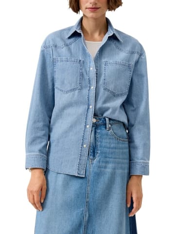 S.OLIVER RED LABEL Langarmbluse in Blau