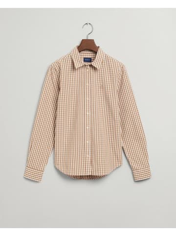 Gant Langarmbluse in warm khaki