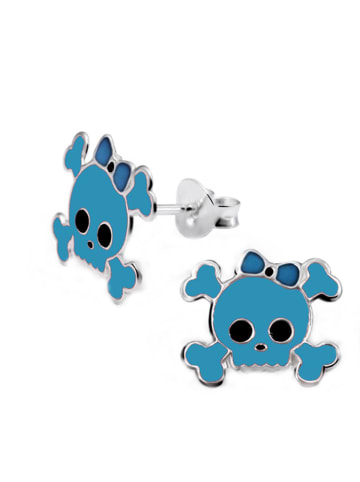 schmuck23 Silber Ohrringe 925 Totenkopf 0,7 cm x 0,8 cm