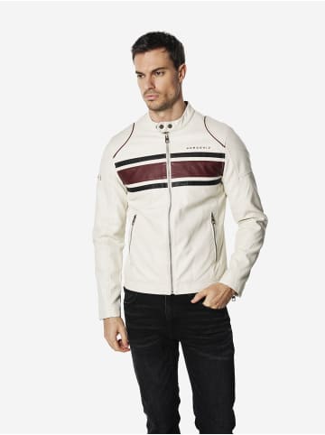 KOROSHI Biker-leder-effektjacke in weiß