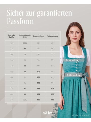 MarJo Midi Dirndl Gina in Petrol