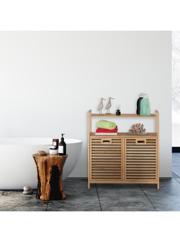 relaxdays Wäschekorb in Natur - (B)88 x (H)95 x (T)33 cm