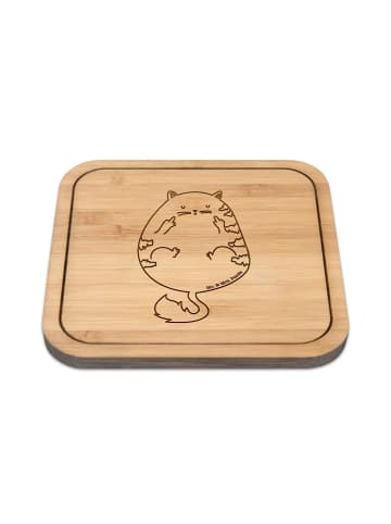 Mr. & Mrs. Panda Tischuntersetzer Katze Frühaufsteher ohne Spruch in Transparent