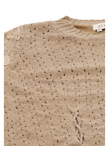 lurea Damen Strickpullover in Taupe