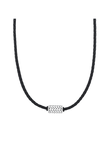 s.Oliver Halskette Edelstahl, Leder in Schwarz