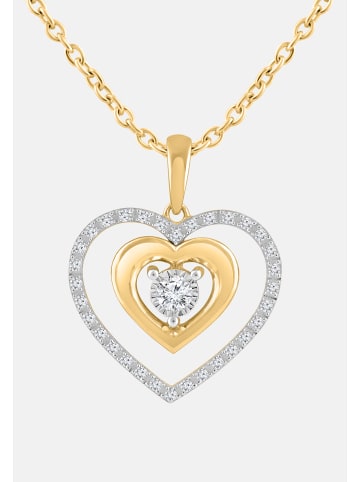 Diamant Exquis Halskette aus 375 Gelbgold mit Diamant