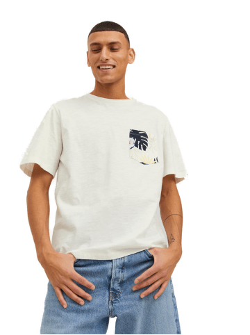 Jack & Jones T-Shirt JORTULUM POCKET in Weiß