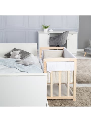 roba Stubenbett 4in1 Beistellbett Liebhabär Babybett, Wiege & Bank aus Buchenholz