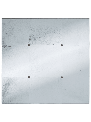 Beliani Wandspiegel RIMONT in Schwarz - (W) 80 x (H) 80 x (L) 2 cm