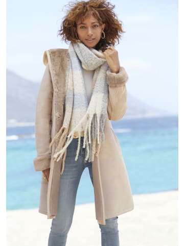 Buffalo Lederimitatmantel in beige