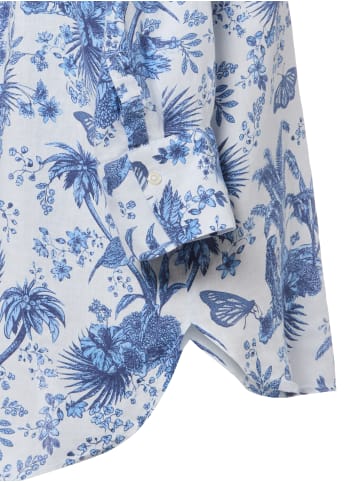 Marie Lund Leinenbluse Rihab in blau - 0053