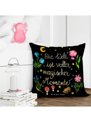 Mr. & Mrs. Panda Kissen Magische Welt mit Spruch in Bunt