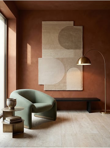 KADIMA DESIGN HALLEIN Wohnzimmerteppich 120x180 Natur Wolle Kurzflor getuftet in Natur