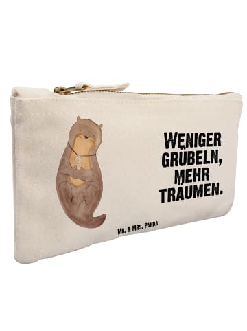 Mr. & Mrs. Panda Federtasche Otter Muschel mit Spruch in Weiß