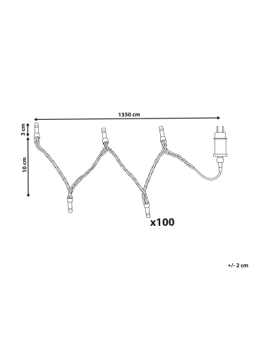 Beliani Weihnachtsbeleuchtung IGALIKU in Bunt