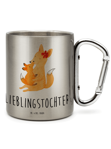 Mr. & Mrs. Panda karabiner tasse Fuchs Mama mit Spruch in Silber