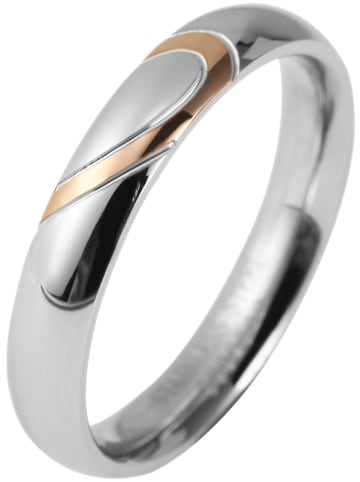 Adeliás Damen Ring aus Edelstahl in silber