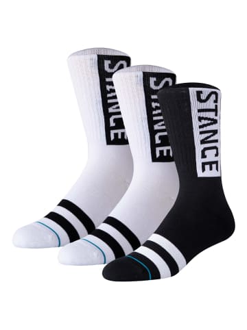 STANCE Socken 3er Pack in Schwarz/Weiß