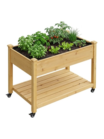 relaxdays Hochbeet in Natur - (B)105 x (H)84 x (T)56,5 cm