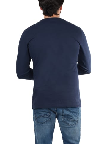 BLEND Langarmshirt in blau