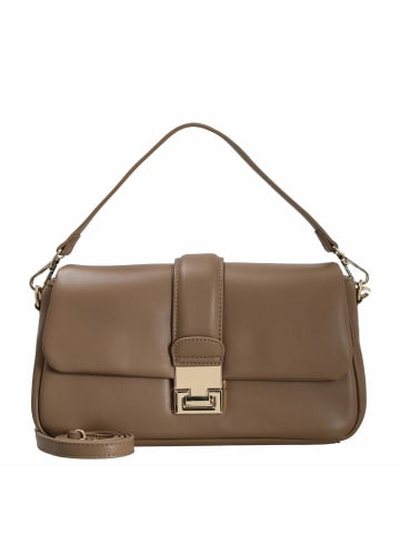 Seidenfelt Dalarna - Schultertasche 30 cm (black/gold) in soft toffee/gold