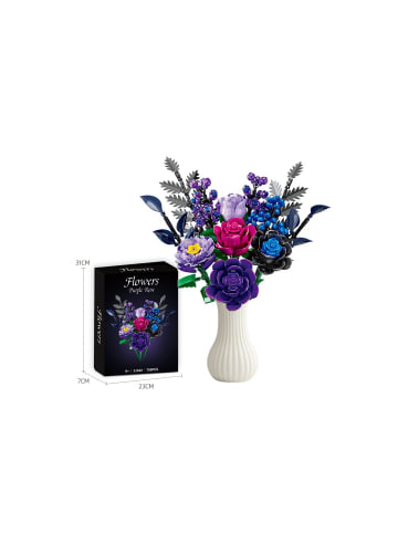 Reobrix WOMA Lila Rosen Blumenstrauß Bausteine W11542