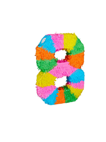 relaxdays Pinata Zahl 8 in Bunt