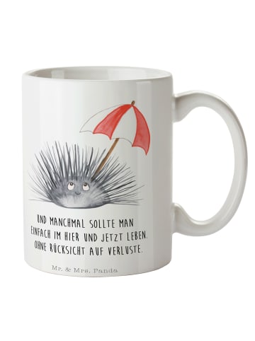 Mr. & Mrs. Panda Becher Seeigel mit Spruch in Weiß