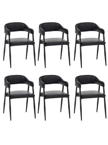 MCW 6er-Set Esszimmerstuhl P29, Schwarz