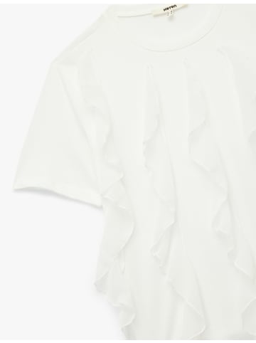 KOTON TSHIRT SS in Grauweiß