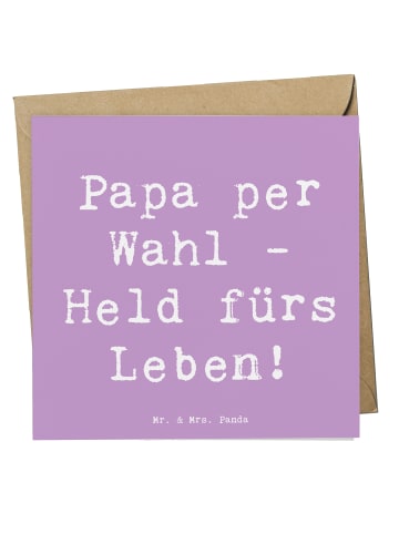 Mr. & Mrs. Panda Einladungskarte Spruch Adoptivvater Held mit Sp... in Lavendeltraum