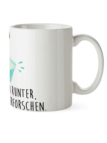 Mr. & Mrs. Panda Trinklernbecher Katze Wasserglas mit Spruch in Weiß