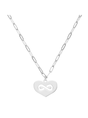 Smart Jewel Kette Anhänger Herz Mit Infinity Symbol in Silber
