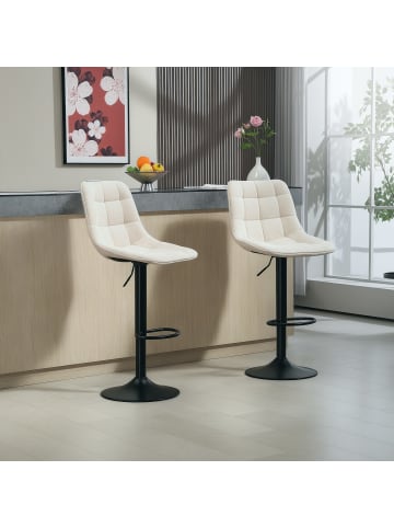 HOMCOM Barhocker-53L x 47B x 96-117H cm-Beige