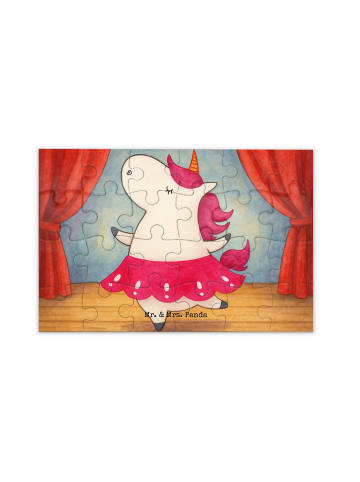 Mr. & Mrs. Panda Puzzle Einhorn Ballerina Design ohne Spruch in Weiß
